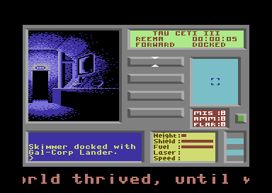 Tau Ceti screenshot 5 for Commodore 64